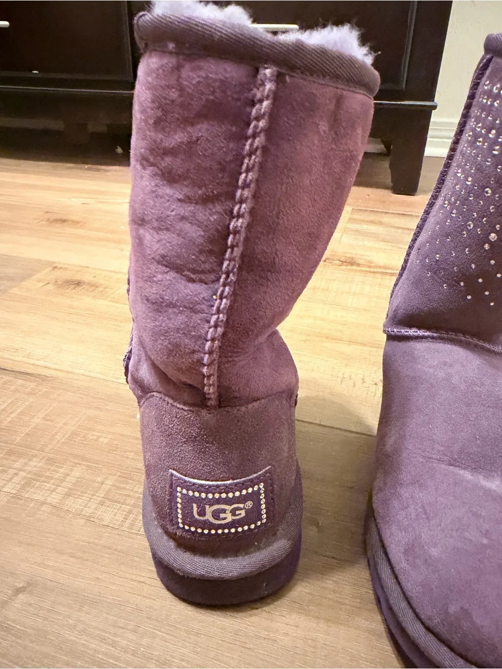 UGG Purple classic Boots with Crystal rhinestone  Accents